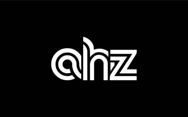 AHZ Yaratıcı Eşsiz Modern Harf Logosu Tasarımı. Benzersiz bir harf dizaynına sahip stilize logo, soyut minimalist estetik ve modern cazibe sunar.