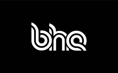 BHE Yaratıcı Eşsiz Modern Harf Logosu Tasarımı. Benzersiz bir harf dizaynına sahip stilize logo, soyut minimalist estetik ve modern cazibe sunar.