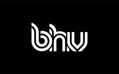 BHV Yaratıcı Eşsiz Modern Harf Logosu Tasarımı. Benzersiz bir harf dizaynına sahip stilize logo, soyut minimalist estetik ve modern cazibe sunar.