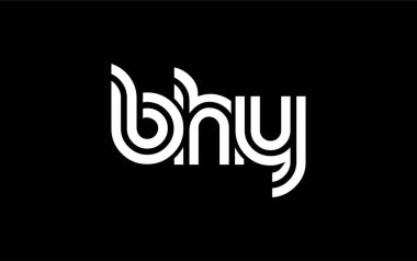 BHY Yaratıcı Eşsiz Modern Harf Logosu Tasarımı. Benzersiz bir harf dizaynına sahip stilize logo, soyut minimalist estetik ve modern cazibe sunar.