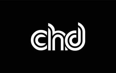 CHD Yaratıcı Eşsiz Modern Harf Logosu Tasarımı. Benzersiz bir harf dizaynına sahip stilize logo, soyut minimalist estetik ve modern cazibe sunar.