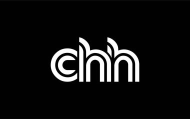 CHH Yaratıcı Eşsiz Modern Harf Logosu Tasarımı. Benzersiz bir harf dizaynına sahip stilize logo, soyut minimalist estetik ve modern cazibe sunar.