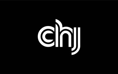 CHJ Yaratıcı Eşsiz Modern Harf Logosu Tasarımı. Benzersiz bir harf dizaynına sahip stilize logo, soyut minimalist estetik ve modern cazibe sunar.