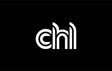 CHL Yaratıcı Eşsiz Modern Harf Logosu Tasarımı. Benzersiz bir harf dizaynına sahip stilize logo, soyut minimalist estetik ve modern cazibe sunar.
