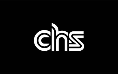 CHS Yaratıcı Eşsiz Modern Harf Logosu Tasarımı. Benzersiz bir harf dizaynına sahip stilize logo, soyut minimalist estetik ve modern cazibe sunar.