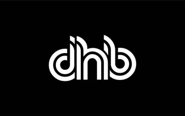DHB Yaratıcı Eşsiz Modern Harf Logosu Tasarımı. Benzersiz bir harf dizaynına sahip stilize logo, soyut minimalist estetik ve modern cazibe sunar.