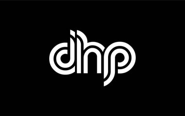 DHP Yaratıcı Eşsiz Modern Harf Logosu Tasarımı. Benzersiz bir harf dizaynına sahip stilize logo, soyut minimalist estetik ve modern cazibe sunar.