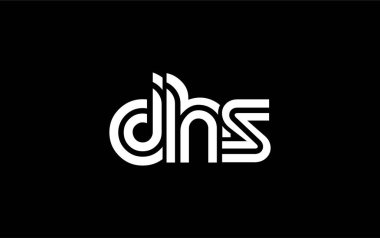 DHS Yaratıcı Eşsiz Modern Harf Logosu Tasarımı. Benzersiz bir harf dizaynına sahip stilize logo, soyut minimalist estetik ve modern cazibe sunar.