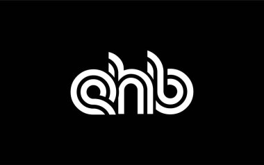 EHB Yaratıcı Eşsiz Modern Harf Logosu Tasarımı. Benzersiz bir harf dizaynına sahip stilize logo, soyut minimalist estetik ve modern cazibe sunar.
