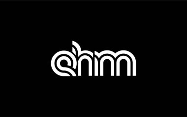 EHM Yaratıcı Eşsiz Modern Harf Logosu Tasarımı. Benzersiz bir harf dizaynına sahip stilize logo, soyut minimalist estetik ve modern cazibe sunar.