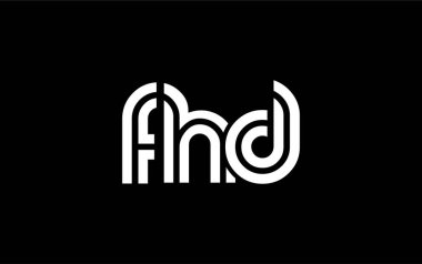 FHD Yaratıcı Eşsiz Modern Harf Logosu Tasarımı. Benzersiz bir harf dizaynına sahip stilize logo, soyut minimalist estetik ve modern cazibe sunar.