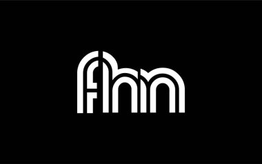 FHN Yaratıcı Eşsiz Modern Harf Logosu Tasarımı. Benzersiz bir harf dizaynına sahip stilize logo, soyut minimalist estetik ve modern cazibe sunar.