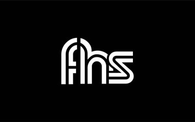 FHS Yaratıcı Eşsiz Modern Harf Logosu Tasarımı. Benzersiz bir harf dizaynına sahip stilize logo, soyut minimalist estetik ve modern cazibe sunar.