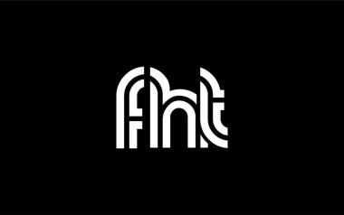 FHT Yaratıcı Eşsiz Modern Harf Logosu Tasarımı. Benzersiz bir harf dizaynına sahip stilize logo, soyut minimalist estetik ve modern cazibe sunar.