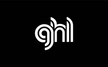GHL Yaratıcı Eşsiz Modern Harf Logosu Tasarımı. Benzersiz bir harf dizaynına sahip stilize logo, soyut minimalist estetik ve modern cazibe sunar.