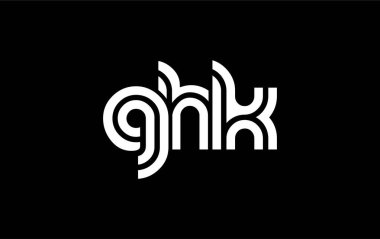 GHK Yaratıcı Eşsiz Modern Harf Logosu Tasarımı. Benzersiz bir harf dizaynına sahip stilize logo, soyut minimalist estetik ve modern cazibe sunar.