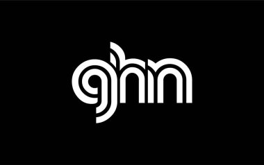 GHN Yaratıcı Eşsiz Modern Harf Logosu Tasarımı. Benzersiz bir harf dizaynına sahip stilize logo, soyut minimalist estetik ve modern cazibe sunar.