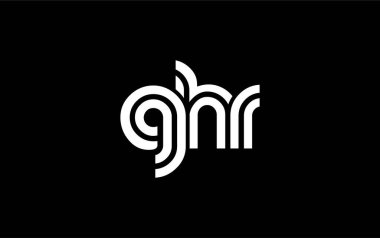 GHR Yaratıcı Eşsiz Modern Harf Logosu Tasarımı. Benzersiz bir harf dizaynına sahip stilize logo, soyut minimalist estetik ve modern cazibe sunar.