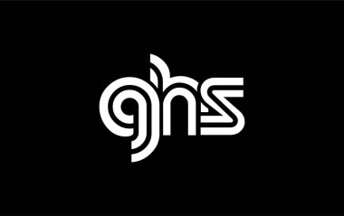 GHS Yaratıcı Eşsiz Modern Harf Logosu Tasarımı. Benzersiz bir harf dizaynına sahip stilize logo, soyut minimalist estetik ve modern cazibe sunar.
