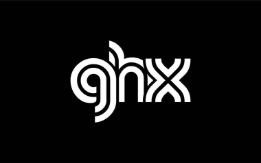 GHX Yaratıcı Eşsiz Modern Harf Logosu Tasarımı. Benzersiz bir harf dizaynına sahip stilize logo, soyut minimalist estetik ve modern cazibe sunar.
