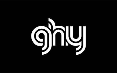 GHY Yaratıcı Eşsiz Modern Harf Logosu Tasarımı. Benzersiz bir harf dizaynına sahip stilize logo, soyut minimalist estetik ve modern cazibe sunar.
