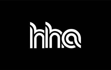 HHA Yaratıcı Eşsiz Modern Harf Logosu Tasarımı. Benzersiz bir harf dizaynına sahip stilize logo, soyut minimalist estetik ve modern cazibe sunar.