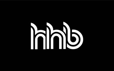 HHB Yaratıcı Eşsiz Modern Harf Logosu Tasarımı. Benzersiz bir harf dizaynına sahip stilize logo, soyut minimalist estetik ve modern cazibe sunar.
