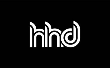 HHD Yaratıcı Eşsiz Modern Harf Logosu Tasarımı. Benzersiz bir harf dizaynına sahip stilize logo, soyut minimalist estetik ve modern cazibe sunar.