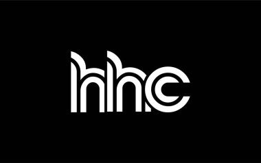 HHC Yaratıcı Eşsiz Modern Harf Logosu Tasarımı. Benzersiz bir harf dizaynına sahip stilize logo, soyut minimalist estetik ve modern cazibe sunar.