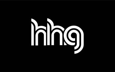 HHG Yaratıcı Eşsiz Modern Harf Logosu Tasarımı. Benzersiz bir harf dizaynına sahip stilize logo, soyut minimalist estetik ve modern cazibe sunar.