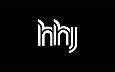 HHJ Yaratıcı Eşsiz Modern Harf Logosu Tasarımı. Benzersiz bir harf dizaynına sahip stilize logo, soyut minimalist estetik ve modern cazibe sunar.