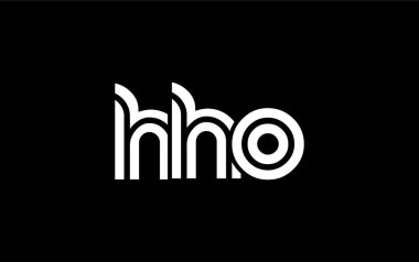 HHO Yaratıcı Eşsiz Modern Harf Logosu Tasarımı. Benzersiz bir harf dizaynına sahip stilize logo, soyut minimalist estetik ve modern cazibe sunar.
