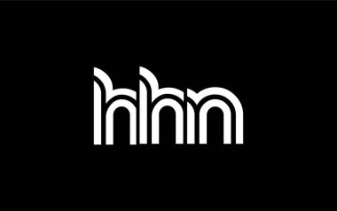 HHN Yaratıcı Eşsiz Modern Harf Logosu Tasarımı. Benzersiz bir harf dizaynına sahip stilize logo, soyut minimalist estetik ve modern cazibe sunar.