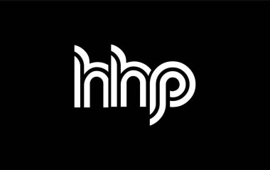 HHP Yaratıcı Eşsiz Modern Harf Logosu Tasarımı. Benzersiz bir harf dizaynına sahip stilize logo, soyut minimalist estetik ve modern cazibe sunar.