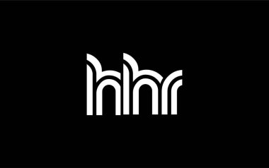 HHR Yaratıcı Eşsiz Modern Harf Logosu Tasarımı. Benzersiz bir harf dizaynına sahip stilize logo, soyut minimalist estetik ve modern cazibe sunar.