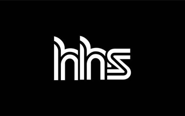 HHS Yaratıcı Eşsiz Modern Harf Logosu Tasarımı. Benzersiz bir harf dizaynına sahip stilize logo, soyut minimalist estetik ve modern cazibe sunar.