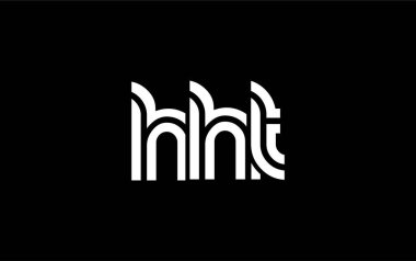 HHT Yaratıcı Eşsiz Modern Harf Logosu Tasarımı. Benzersiz bir harf dizaynına sahip stilize logo, soyut minimalist estetik ve modern cazibe sunar.