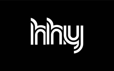 HHY Yaratıcı Eşsiz Modern Harf Logosu Tasarımı. Benzersiz bir harf dizaynına sahip stilize logo, soyut minimalist estetik ve modern cazibe sunar.