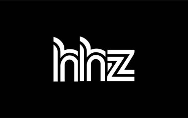 HHZ Yaratıcı Eşsiz Modern Harf Logosu Tasarımı. Benzersiz bir harf dizaynına sahip stilize logo, soyut minimalist estetik ve modern cazibe sunar.