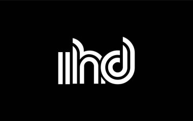 IHD Yaratıcı Eşsiz Modern Harf Logosu Tasarımı. Benzersiz bir harf dizaynına sahip stilize logo, soyut minimalist estetik ve modern cazibe sunar.