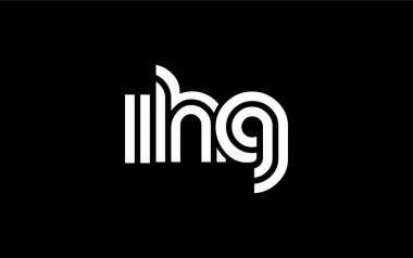 IHG Yaratıcı Eşsiz Modern Harf Logosu Tasarımı. Benzersiz bir harf dizaynına sahip stilize logo, soyut minimalist estetik ve modern cazibe sunar.