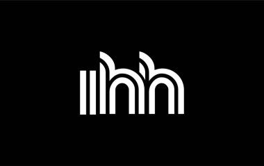 IHH Yaratıcı Eşsiz Modern Harf Logosu Tasarımı. Benzersiz bir harf dizaynına sahip stilize logo, soyut minimalist estetik ve modern cazibe sunar.