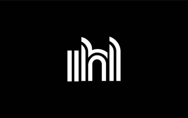 IHL Yaratıcı Eşsiz Modern Harf Logosu Tasarımı. Benzersiz bir harf dizaynına sahip stilize logo, soyut minimalist estetik ve modern cazibe sunar.