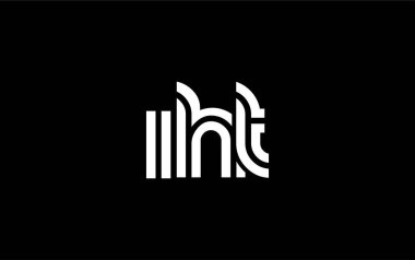 IHT Yaratıcı Eşsiz Modern Harf Logosu Tasarımı. Benzersiz bir harf dizaynına sahip stilize logo, soyut minimalist estetik ve modern cazibe sunar.