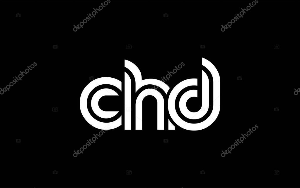 CHD Creative Unique Modern Letter Logo Design. Stylized logo featuring a unique letter design, presenting abstract minimalist aesthetics and modern appeal.