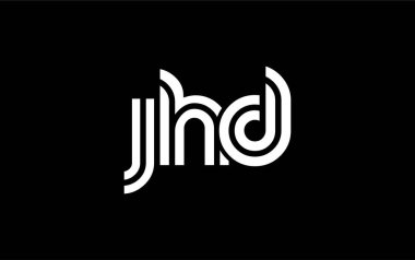 JHD Yaratıcı Eşsiz Modern Harf Logosu Tasarımı. Benzersiz bir harf dizaynına sahip stilize logo, soyut minimalist estetik ve modern cazibe sunar.