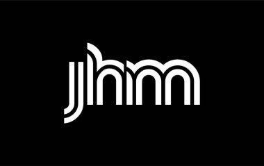 JHM Yaratıcı Eşsiz Modern Harf Logosu Tasarımı. Benzersiz bir harf dizaynına sahip stilize logo, soyut minimalist estetik ve modern cazibe sunar.