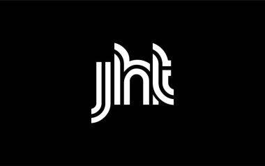 JHT Yaratıcı Eşsiz Modern Harf Logosu Tasarımı. Benzersiz bir harf dizaynına sahip stilize logo, soyut minimalist estetik ve modern cazibe sunar.