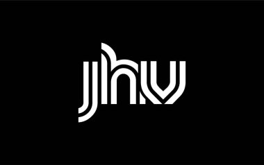 JHV Yaratıcı Eşsiz Modern Harf Logosu Tasarımı. Benzersiz bir harf dizaynına sahip stilize logo, soyut minimalist estetik ve modern cazibe sunar.