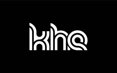 KHE Yaratıcı Eşsiz Modern Harf Logosu Tasarımı. Benzersiz bir harf dizaynına sahip stilize logo, soyut minimalist estetik ve modern cazibe sunar.